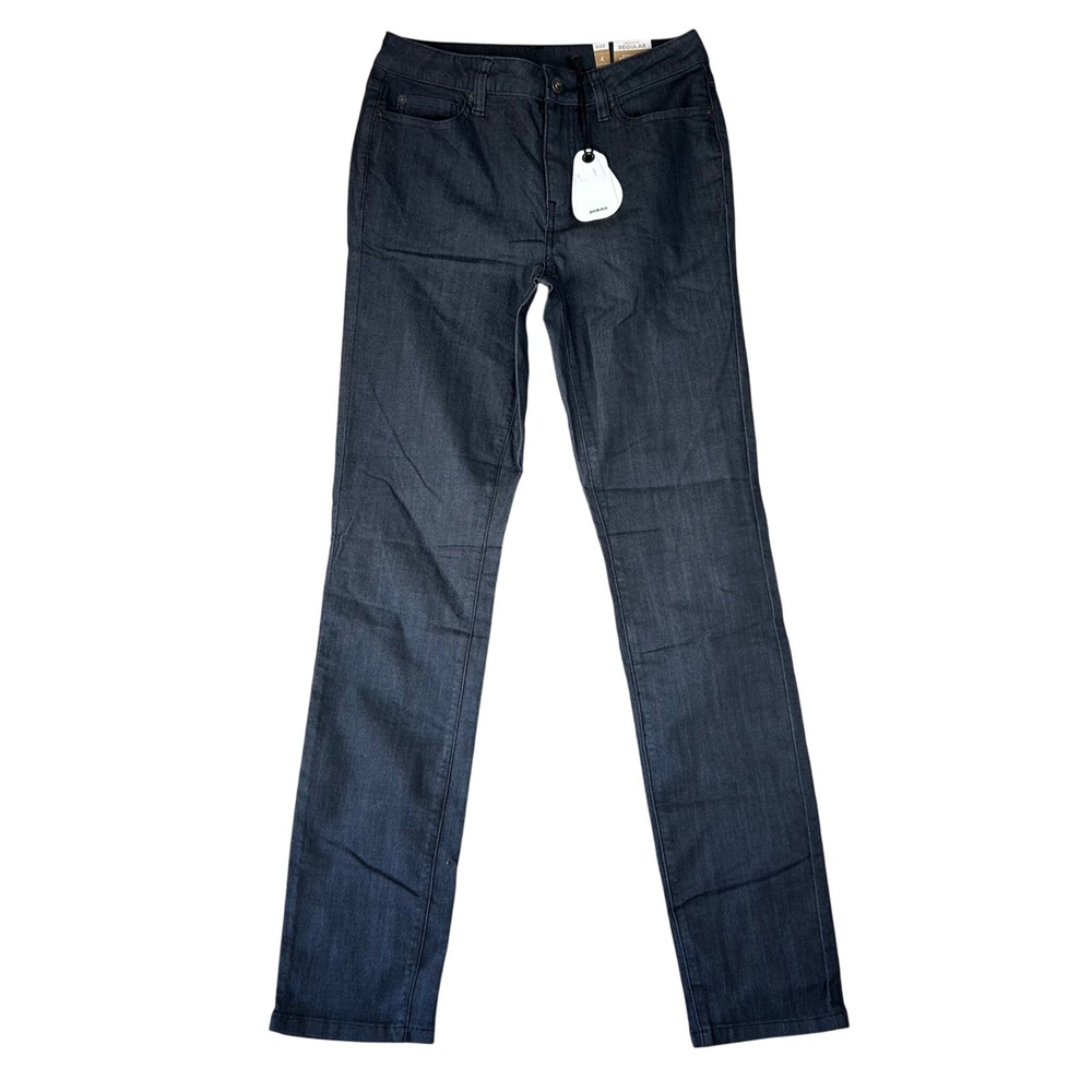 prAna Kayla High Rise Jean Womens 4 RG Dark Gray Denim Solid Stretch 1968371 NEW